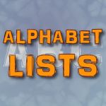 Games And Sports Alphabet Lists For Educators
